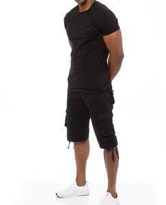Short de jogging unisexe à taille élastique pour hommes et femmes avec rayures latérales pantalon de sport en polyester - Product Image 3