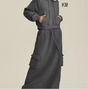 Logo personnalisé de haute qualité couleur unie unie 100% coton coupe ample femme décontracté course 2 pièces ensemble en gros unisexe - Product Image 1