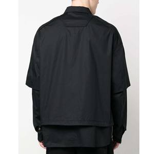 T-shirt à manches longues pour homme, personnalisé OEM, en tissu Oxford 100 % coton épais, écologique et à séchage rapide, collection 2026 - Product Image 3