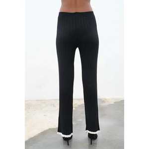 Conjunto de Dos Piezas de Punto Acanalado Dex, Estilo Casual, Incluye Camiseta y Pantalones-9927 - Product Image 1