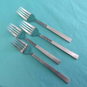 Ensemble de fourchettes plaquées or en acier inoxydable de haute qualité avec poignée multicolore look royal pour restaurant mariage maison - Product Image 2