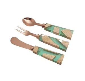 Juego de cubiertos con mango de resina de H.M.A Handicrafts, diseño elegante de acero con espejo para mesa de cocina y regalos - Product Image 5