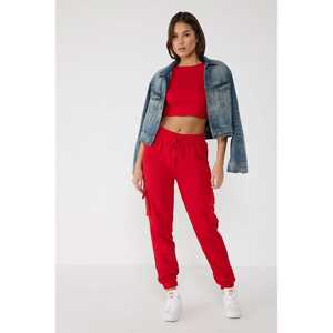 Pantalones Jogger Cargo Básicos de Algodón 100% para Mujer - Product Image 1