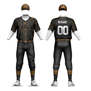 Ensemble complet d'uniformes de baseball pour hommes pantalon en jersey imprimé par sublimation de logo personnalisé tenue d'équipe respirante à séchage rapide OEM - Product Image 3