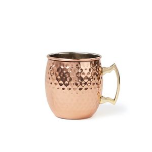Tazas de mula de cobre artesanales con acabado artesanal y estilo tradicional hechas para presentaciones de bar o decoración temática - Product Image 1