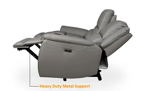 Royaloak Trento italiano de cuero Power Motion reclinable de tres plazas - Product Image 5