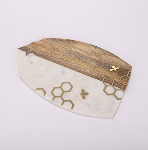 Planche à découper en marbre au design élégant Planche à découper en marbre avec impression en or Planche à découper en marbre personnalisée avec logo personnalisé - Product Image 2