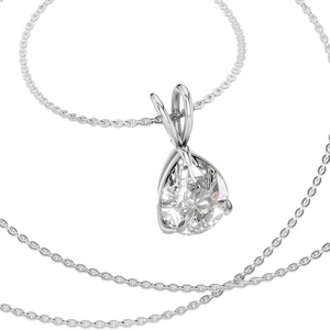 Collier pendentif chaîne à maillons en or 14 carats avec moissanite taille poire 1,6 carat, bijoux fins classiques, cadeaux de fiançailles pour femme - Product Image 3