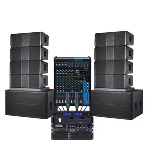 ORIGINAL Dual 18 Inch Subwoofer <strong>Line</strong> <strong>Array</strong> <strong>Pro</strong> Sound <strong>Speaker</strong> System with Power Amplifier Full Set for Professional Stage Music.