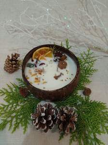 Tazón de vela de coco hecho de cáscaras de coco naturales/Respetuoso con el medio ambiente/Artículos importantes para su hogar acogedor. - Product Image 5