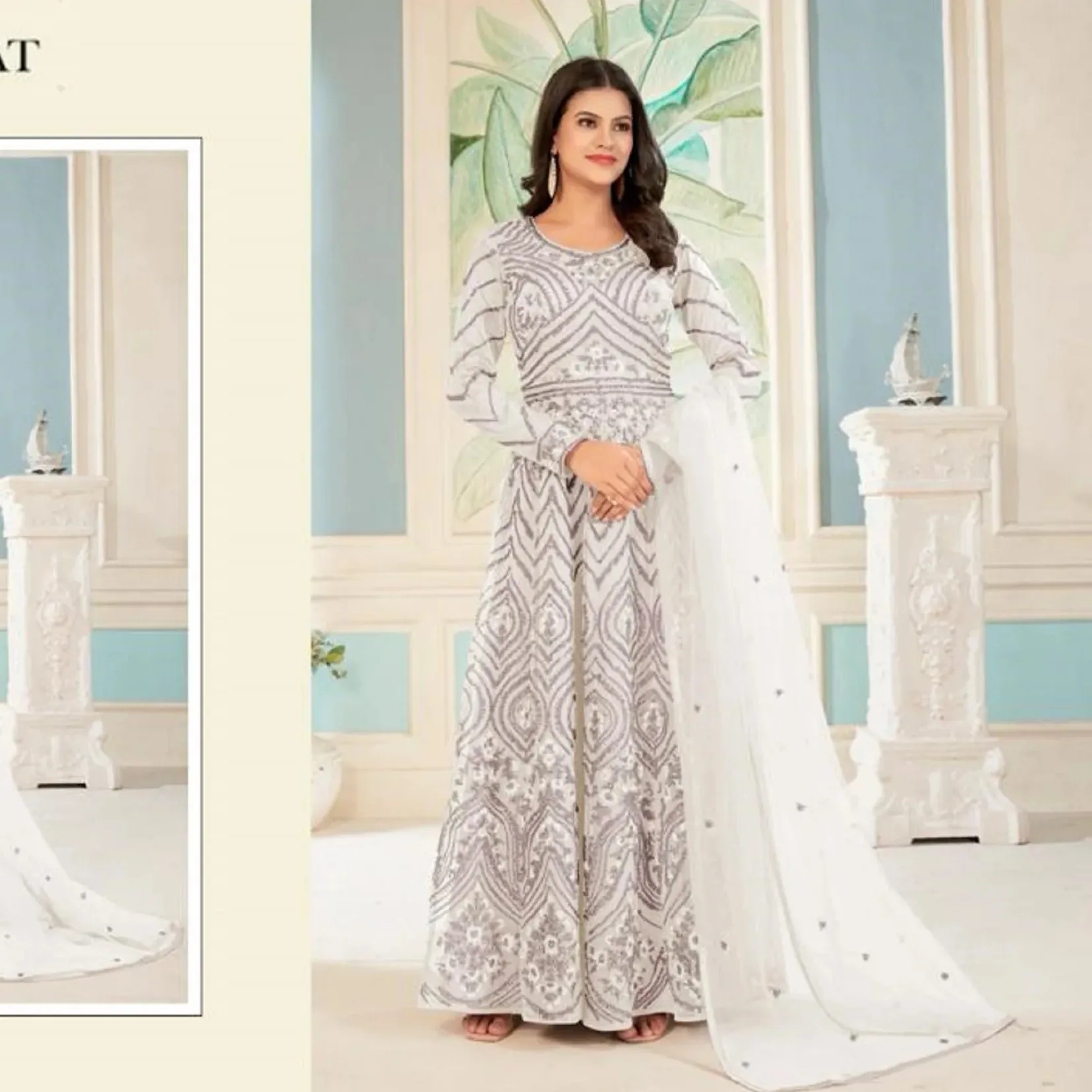 أفضل جودة ملابس الحفلات الهندية النسائية الطويلة أناركالي سالوار ثوب بدلة في أفضل سعر الجملة في أنسجة جورجيت