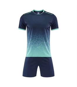 Venta al por mayor personalizable ligero 100% poliéster transpirable estiramiento de secado rápido de manga corta camisetas de fútbol uniformes deportivos - Product Image 4