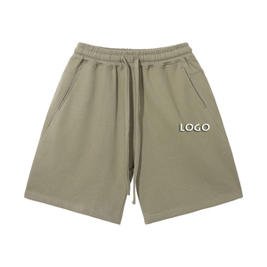 Pantalones cortos 3D ecológicos de 380g para hombre, pantalones cortos de baloncesto sueltos transpirables, técnica teñida lisa, sueltos transpirables de 380g - Product Image 3