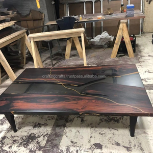 Mesa de comedor epoxi Live Edge personalizable y elegante, perfecta para la decoración de su hogar, mesa de centro epoxi de madera - Product Image 1