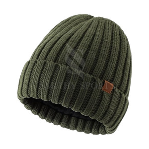 High Quality Trendy Winter Knitted SMITHY Sports 100% Cotton Custom Logo Printing Breathable Waterproof Adjustable Beanies - Product Image 1