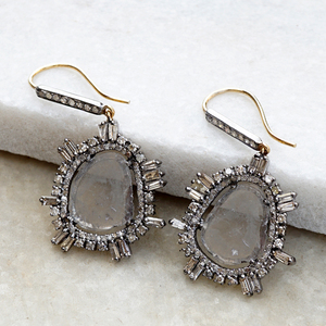 Pendientes de plata de primera ley con forma de diamante para mujer, aretes colgantes, plata esterlina 925, zirconia, circonita, zirconita, oro de 14 quilates - Product Image 2