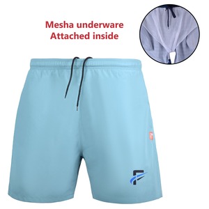 Short de sport pour homme avec logo personnalisé et taille élastique Short de sport en maille d'été Pantalon pour le sport, le jogging, la natation, la plage Logo imprimé de la taille - Product Image 4