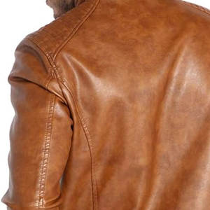 Producto más vendido Chaqueta superior de cuero Las mejores chaquetas de cuero delgadas de invierno para hombre Chaqueta de cuero de diseño personalizado para hombre - Product Image 6
