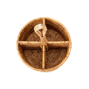 ตะกร้าใส่เครื่องครัวทำด้วยมือทำจากหวายธรรมชาติเป็นมิตรกับสิ่งแวดล้อมอุปกรณ์จัดระเบียบเครื่องใช้บนโต๊ะอาหารสำหรับโต๊ะอาหาร - Product Image 2