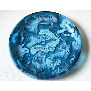 Bandeja de tocador de ensalada hecha a mano de resina al por mayor plato de postre de remolino personalizado plato de ensalada de servicio reutilizable de lujo vajilla de hotel para el hogar - Product Image 3