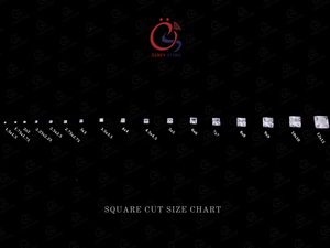 Cubic Zirconia 6x6 Princess Cut Square Shape CZ 5a Colourful Loose Gemstone 2x2 to 12x12 - Product Image 3