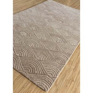 พรมขนสัตว์ทอมือลายเรขาคณิตสีเบจและสีน้ำตาล รุ่น Tahn-03 สำหรับห้องนั่งเล่น ทางเดิน ห้องโถง หรือใช้ในบ้านของวัยรุ่น - Product Image 2