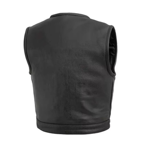 Nouveau prix de gros, gilet en cuir de moto de qualité supérieure, gilet de motard respirant en cuir pour hommes - Product Image 3