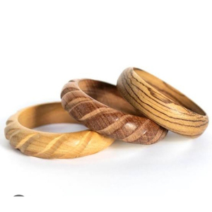 Brazaletes de Madera con Acabado Pulido en Forma de Arena del Desierto, Variedad de Colores, Diseño Minimalista Moderno, Madera Natural, Decoración para el Hogar, Artesanía - Product Image 5
