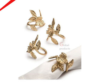 Nouveau rond de serviette en aluminium en métal en forme d'étoile antique pour hôtel et restaurant - Product Image 4