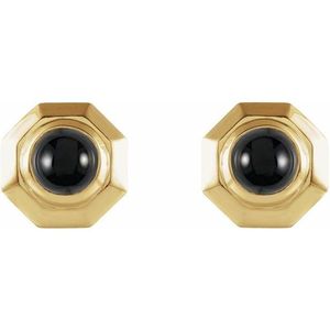 Geometric Cabochon <b>Earrings</b> Trendy Religious <b>Stud</b> and Pendant Gold-Plated Zinc Alloy with Pearl for Parties - Product Image 2