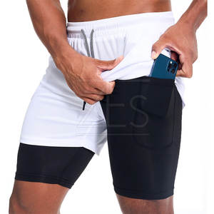 2025 nouveau Style séchage rapide Top vente hommes 2 en 1 Shorts Design personnalisé vos propres hommes 2 en 1 Shorts en Stock - Product Image 2