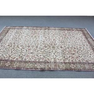 Tapis turc vintage, tapis de 5,4 x 9,4 pieds, grand tapis brun à bordures - Product Image 3