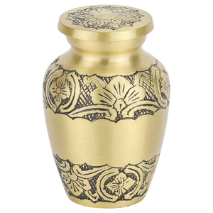 European Style Handcrafted Brass Cremation Urn Durable Customizable Memorial Stainless Steel Aluminum Honoring <b>Your</b> <b>Loved</b> One - Product Image 5