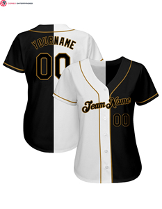 Vente en gros de maillots de baseball à transfert de chaleur personnalisés avec logo maillots de baseball à boutons complets pour hommes - Product Image 2