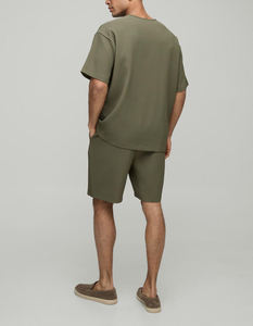 Conjunto de camiseta de 2 piezas al por mayor de OEM, atuendo informal de verano personalizado de algodón ligero de alta calidad para lona sólida 220 gramos TT - Product Image 5