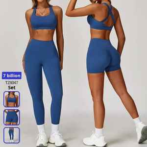 2025 meilleur nouveau costume de sport de yoga de gymnastique pour femmes XS avec logo personnalisé sur la taille avant pour les vêtements d'entraînement Fitness - Product Image 3