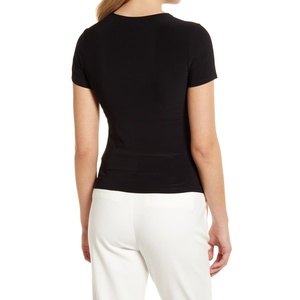 T-Shirt Jersey Nera Taglia M in Tessuto Traspirante Lavorato a Maglia - Product Image 2