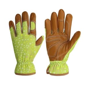 ถุงมือยางไนไตรล์สำหรับผู้หญิงระบายอากาศได้ดีทนทานทนทานงานสวนกลางแจ้งลายดอกไม้สำหรับเด็ก - Product Image 5