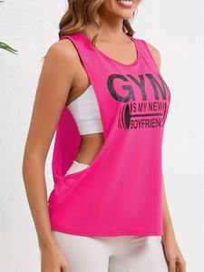 เสื้อแขนกุดลำลองสำหรับผู้หญิงเสื้อกล้ามคอกลมสำหรับใส่วิ่งผ้าสแปนเด็กซ์ผ้าฝ้ายสำหรับฤดูร้อนพิมพ์ลายออกแบบได้ตามต้องการ - Product Image 2