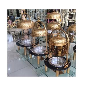 Plat à réchaud en acier inoxydable, design papillon, couleurs argent/or, taille personnalisable, qualité supérieure, logo personnalisé - Product Image 5