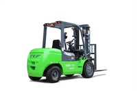 Chariot élévateur électrique tout-terrain à batterie lithium-ion 4x4, garantie 5 ans, modèle FB30LE, pneus pleins, mât bi-étages, direct
