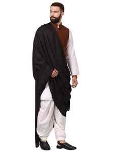 Men Premium Solid Wool <b>Shawl</b> Winter Soft Warm Breathable Traditional Classic <b>Wrap</b> - Product Image 5