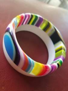 Joyería en forma de resina acrílico pulsera brazalete exagerado deslumbrante Multicolor ancho Irregular cuadrado acrílico pulseras para - Product Image 2