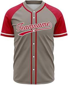 เสื้อเบสบอลแขนสั้นมีกระดุมใหม่เสื้อกีฬาพิมพ์ลายไซส์ใหญ่พิเศษหมายเลขชื่อเสื้อสำหรับเล่นซอฟต์บอล - Product Image 3