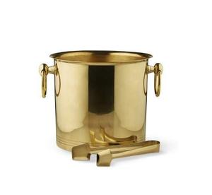 Heritage look copper ice bucket with hammered finished and stylish grip for timeless beverage <b>serving</b> in grand celebrations - Product Image 4