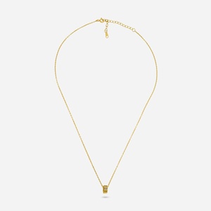 Pendentif en argent 92,5 avec chaîne, géométrique, plaqué rhodium, orné de zircon et de perle, or rose, bijoux de fiançailles tendance - Product Image 4