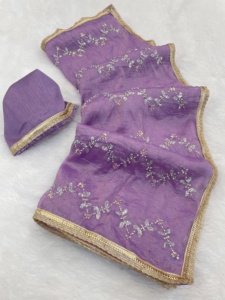 Colección Sari bordada con lentejuelas Moti y Val de artesanía con tachuelas de estrellas para B2B al por mayor - Product Image 6