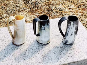 Auténtica Taza Vikinga Ecológica de Cuerno de Búfalo Hecha a Mano, Grado Alimenticio, Estilo Medieval, Religiosa, Feng Shui, Taza de Cerveza con Diseño Animal - Product Image 2
