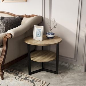 Budget-Friendly Four-Legged Wooden Table Handmade Indoor/<b>Outdoor</b> Tea Breakfast Table for Bedroom Living Room Customizable Color - Product Image 3