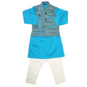 Costume Shalwar pour garçons - Bleu clair - Product Image 3